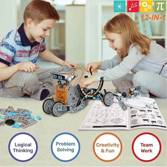STEM Toys Solar Robot 12-in-1 Educational science toy powered by solar - Picture 4 of 7